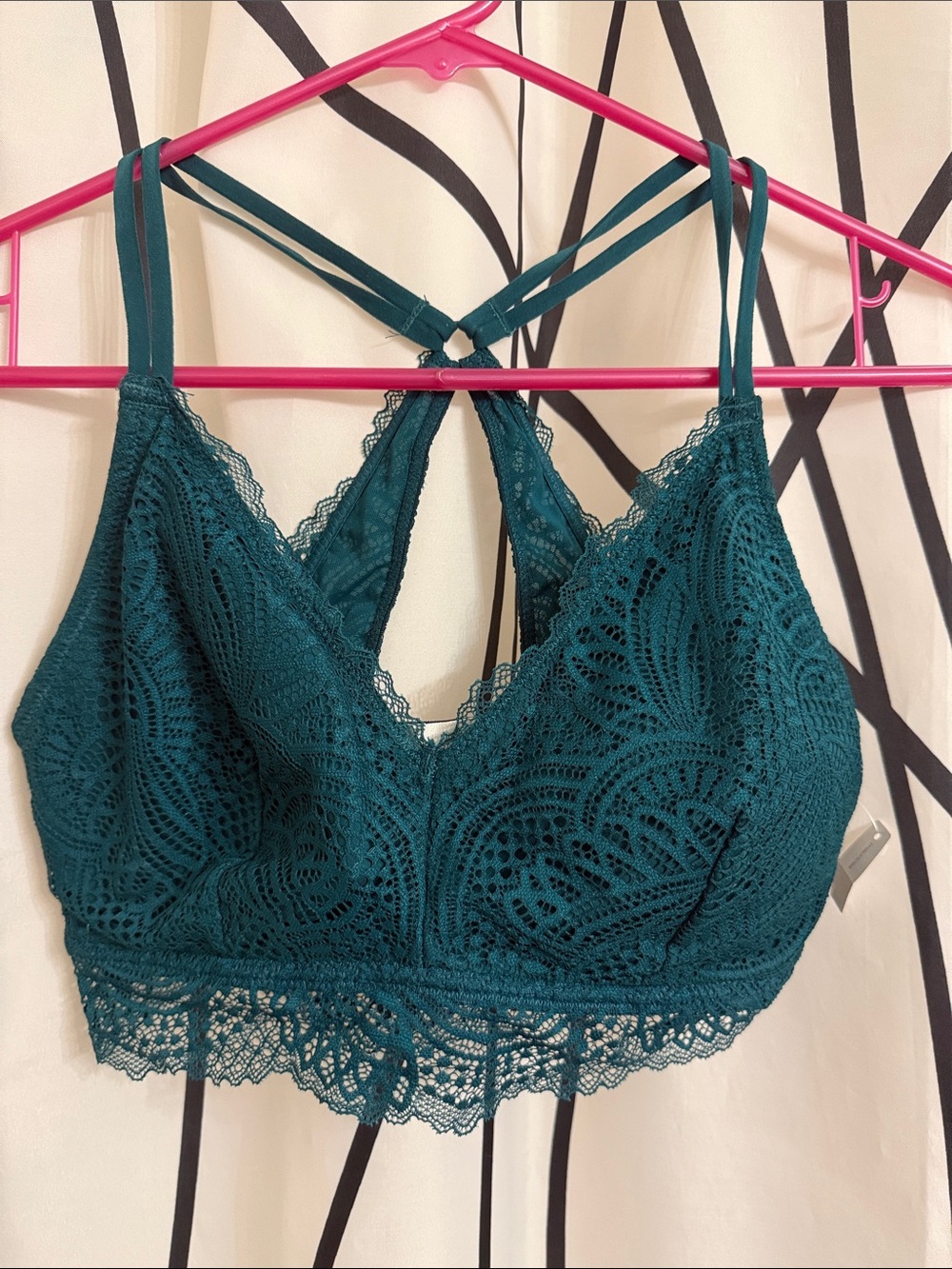NWT Maurices Teal Lace Bralette with Strappy Back - Medium